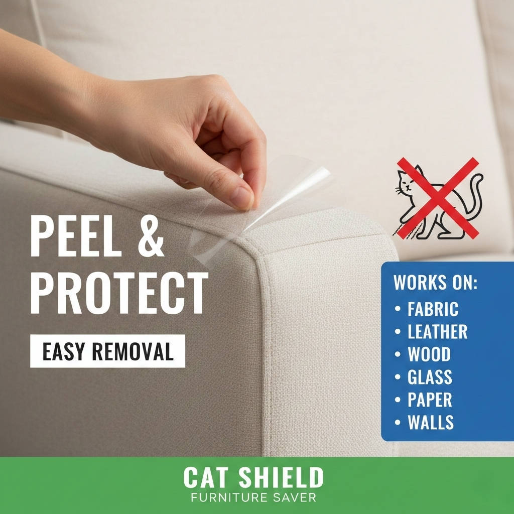 No More Torn Sofas™ – Clear Anti-Scratch Cat Protection Mat