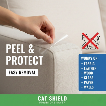 No More Torn Sofas™ – Clear Anti-Scratch Cat Protection Mat