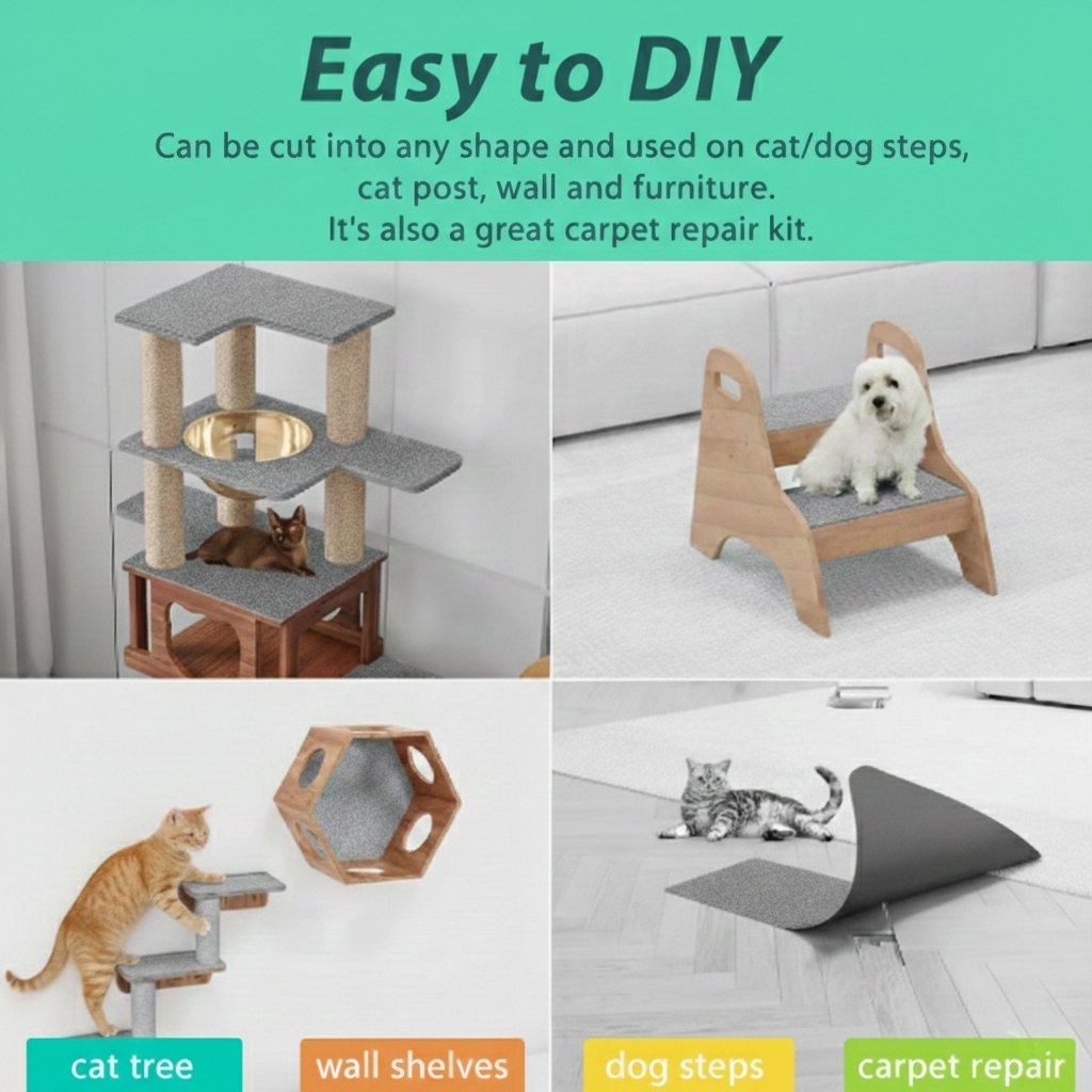 No More Torn Sofas™ – Clear Anti-Scratch Cat Protection Mat