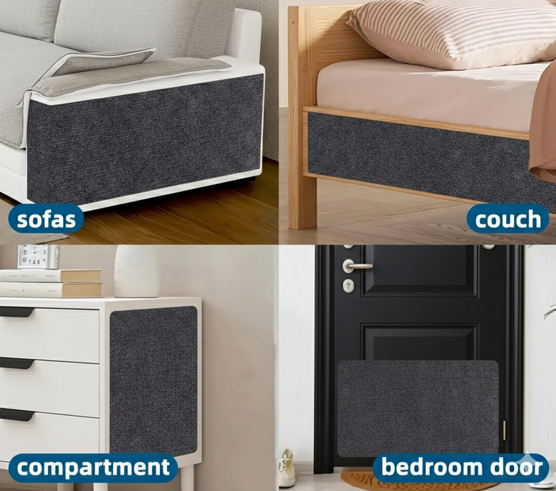 No More Torn Sofas™ – Clear Anti-Scratch Cat Protection Mat