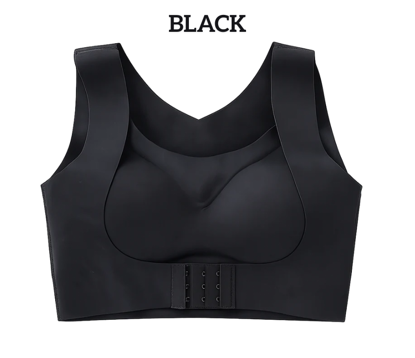2-in-1 Breast Lifter & Back Support Front Closure Sports Bra